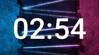 3-Minute Timer - Neon Blue and Pink