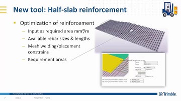 Tekla Structures 2018i New Features - Half-slab reinforcement