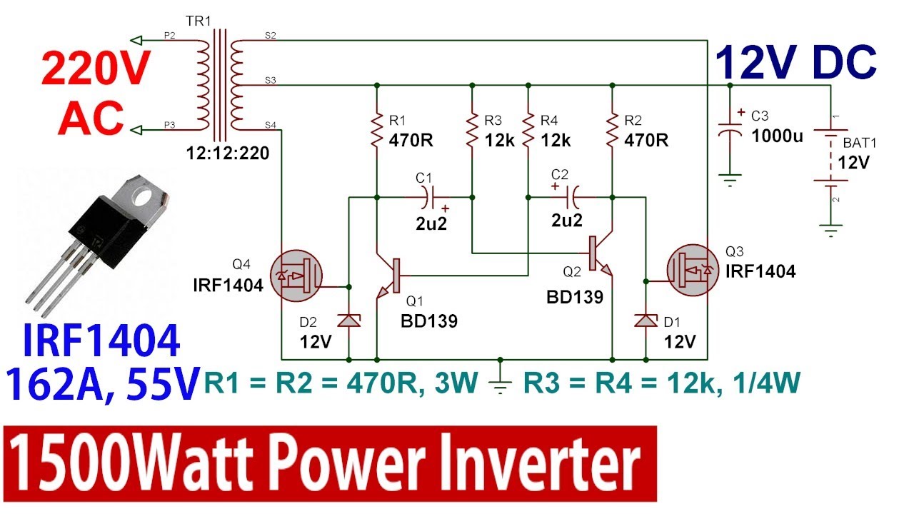 220Vdc To 220Vac Inverter Circuit Diagram : Mz 9679 How To Build Cheap