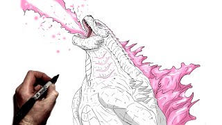 How to Draw Godzilla Evolved Atomic Blast | Step By Step | G X K New Empire