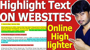 Highlight any Text on Websites