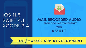 iOS: Record Audio, Play Audio and Mail Recorded Audio from Document Directory ( Swift 4 +  XCode 9)