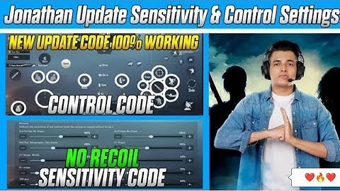 JONATHAN CONTROL CODE AND SENSITIVITY CODE BGMI #jonathan 2 FINGER CONTROL AND SENSITIVITY STAR RAJ