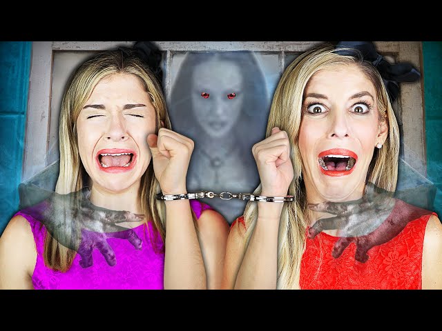 24 Hours HANDCUFFED in Hacker Mini Mansion with Real Ghost | Rebecca Zamolo class=