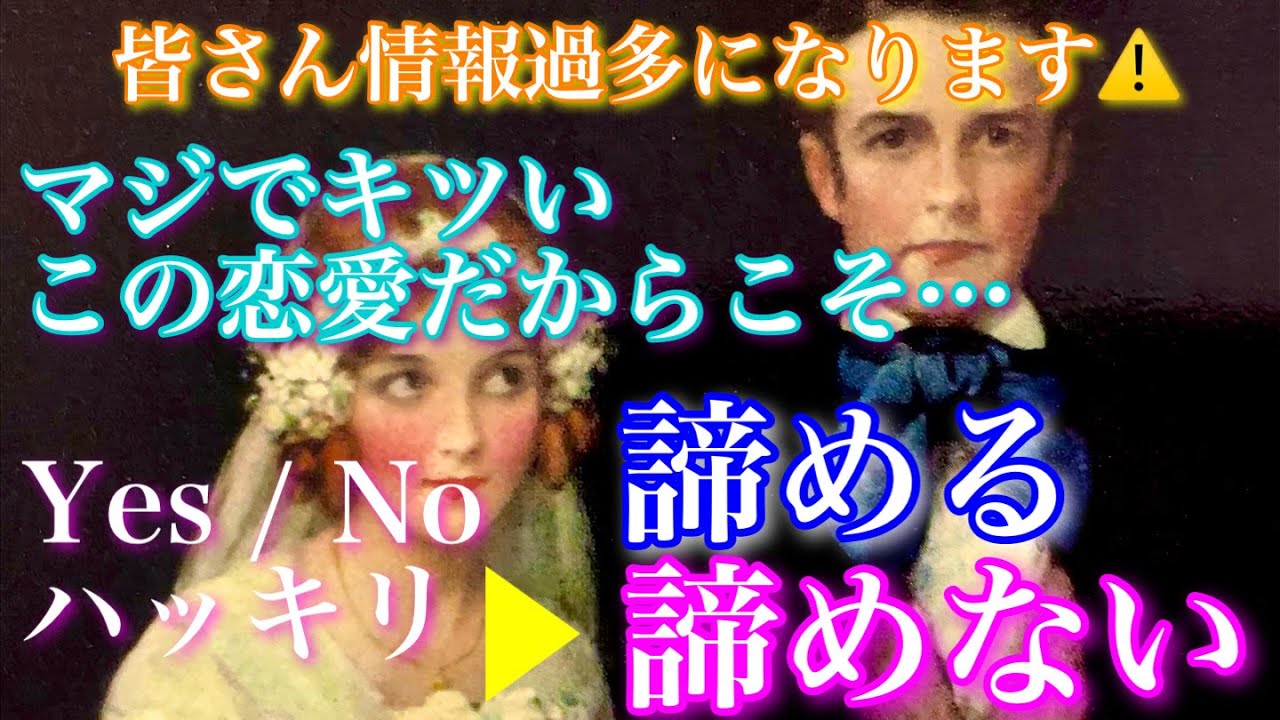 【🦋皆さん情報過多になります💞】Yes/Noハッキリ。マジでキツい恋愛だからこそ…諦める？諦めない？🦋