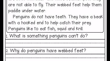 Narrative text- About penguins
