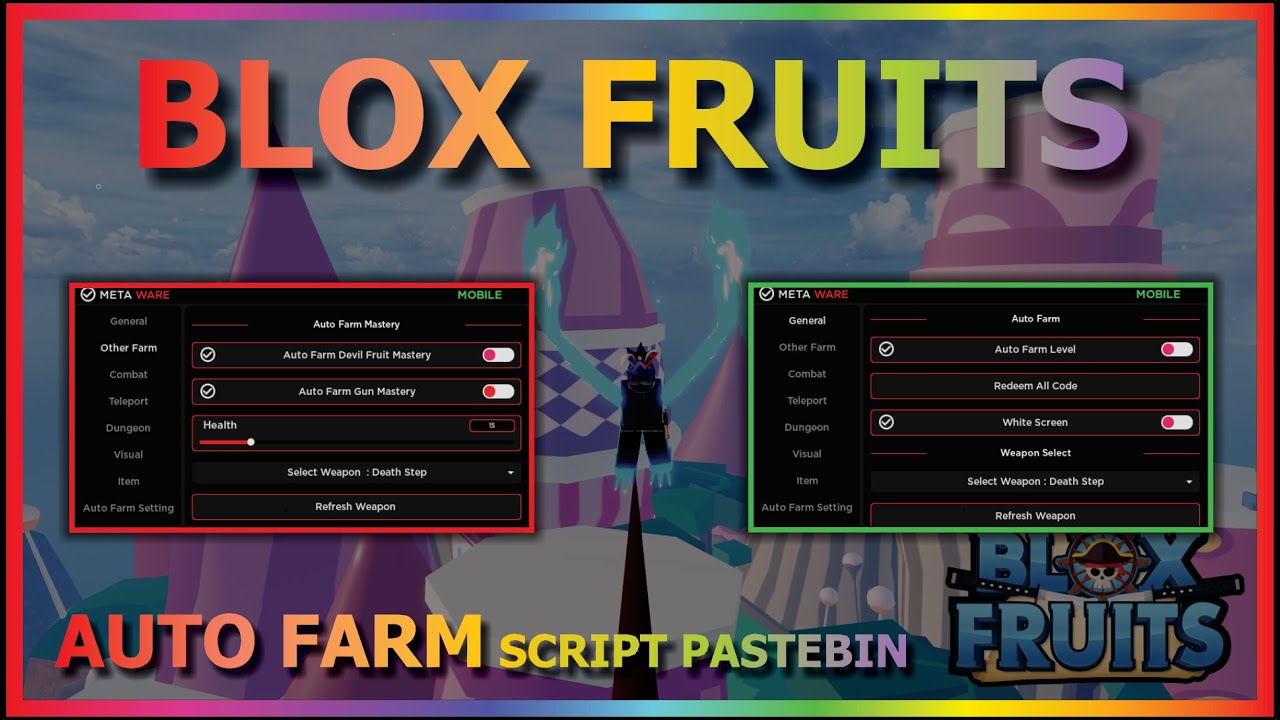 BLOX FRUITS Script Pastebin 2022 UPDATE AUTO FARM, FRUIT MASTERY, FAST  ATTACK