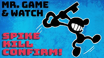 Mr. Game & Watch Combos: Spike Kill Confirm at 50%!!