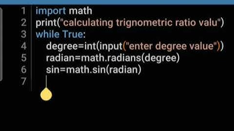 calculating value of sin, cos, tan | python programming|android #codeforprogress