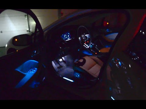 Jaguar I Pace E04 Ambient Lighting Of Interior At Night
