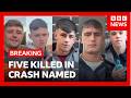 Police name five young people killed in wrong-way collision near Middlesbrough | BBC News