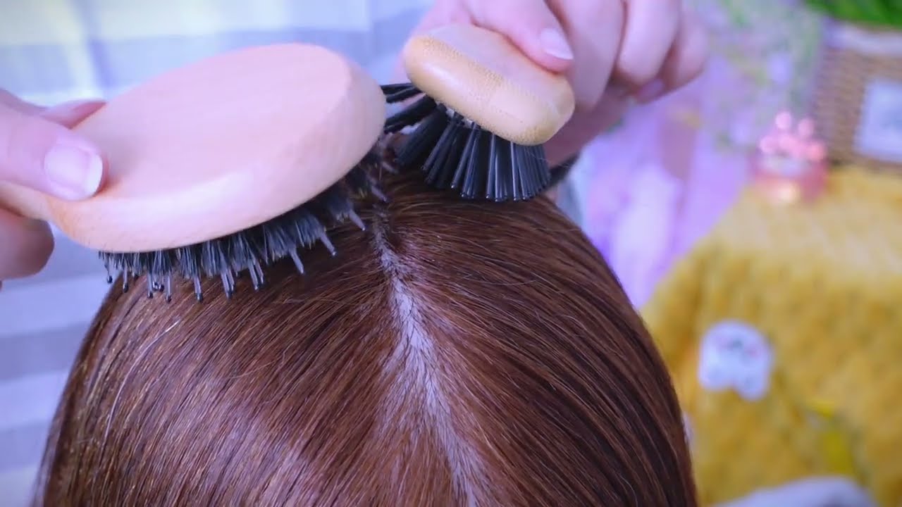 Hair Nourishment and Gentle ASMR Scalp Massage with Aromatic Hair Oil
