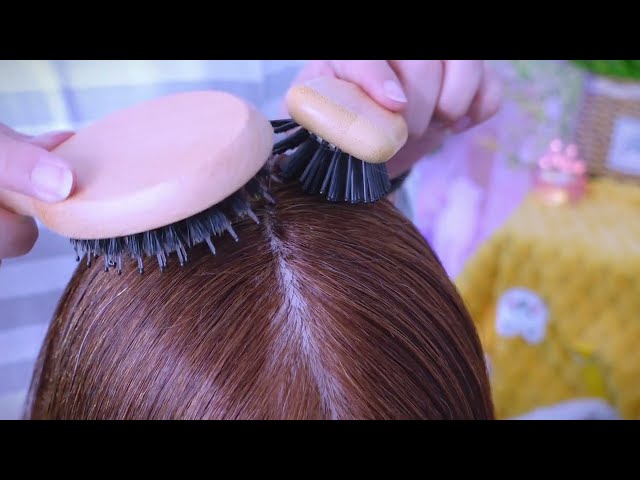 Hair Nourishment and Gentle ASMR Scalp Massage with Aromatic Hair Oil