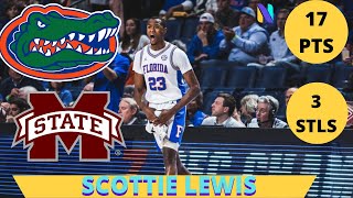 Scottie Lewis Florida Gators 17 PTS 3 STLS vs Mississippi State Bulldogs | PROJECTED 3&D NBA PROSPCT