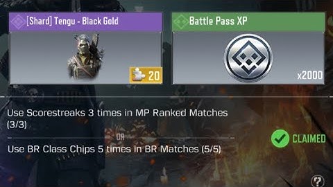 Call Of Duty Mobile Use BR Class Chips 5 times in BR Matches Task Complete