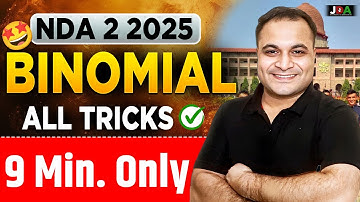 9 Mins Series 🤩| NEW Pattern BINOMIAL Theorem All TRICKS & CONCEPTS Fast REVISION 🚀