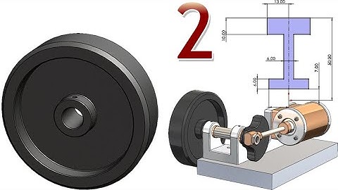 2-Project 42| Horizontal Wobbler Steam Kit | SolidWorks Tutorial : flywheel - cast iron