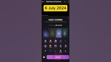 Pixel tap by pixelverse daily combo 6 July 2024 100% completion