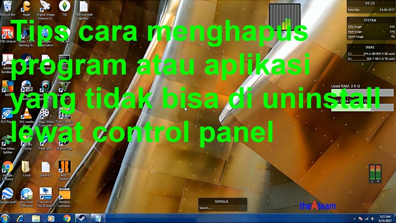 cara menghapus program/aplikasi yang tidak bisa di ...