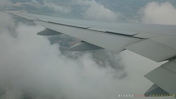 Etihad 777-300ER landing in Jakarta