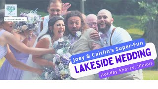 Lakeside Wedding in Southern Illinois is so much fun! Meet the new Mr. and Mrs. Miner.