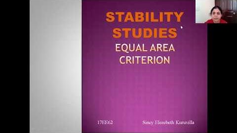 Power System Stability Studies: Equal Area Criterion