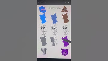 ⍰ 💩🌪️😈 Emoji Color Mixing Palette The Smiling Critters | Poppy PlayTime #satisfying #colors