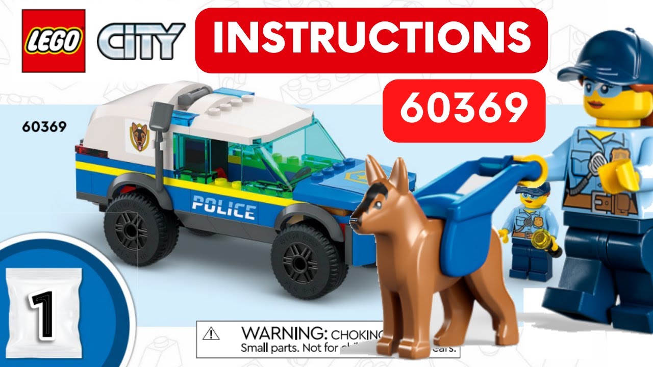 LEGO 60369 Mobile Police Dog Training Building instructions - LEGO® City  (Book1) - YouTube