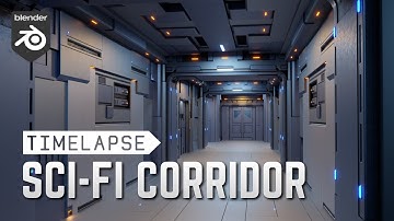 Sci-Fi Corridor - 3D Modeling Timelapse