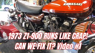 '73 Kawasaki Z1 900 pops/sputters, many problems, can we make it sing? by MotoResto Florida 13,292 views 6 months ago 45 minutes
