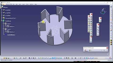 Modified blower assembly - impeller in catia tutorial