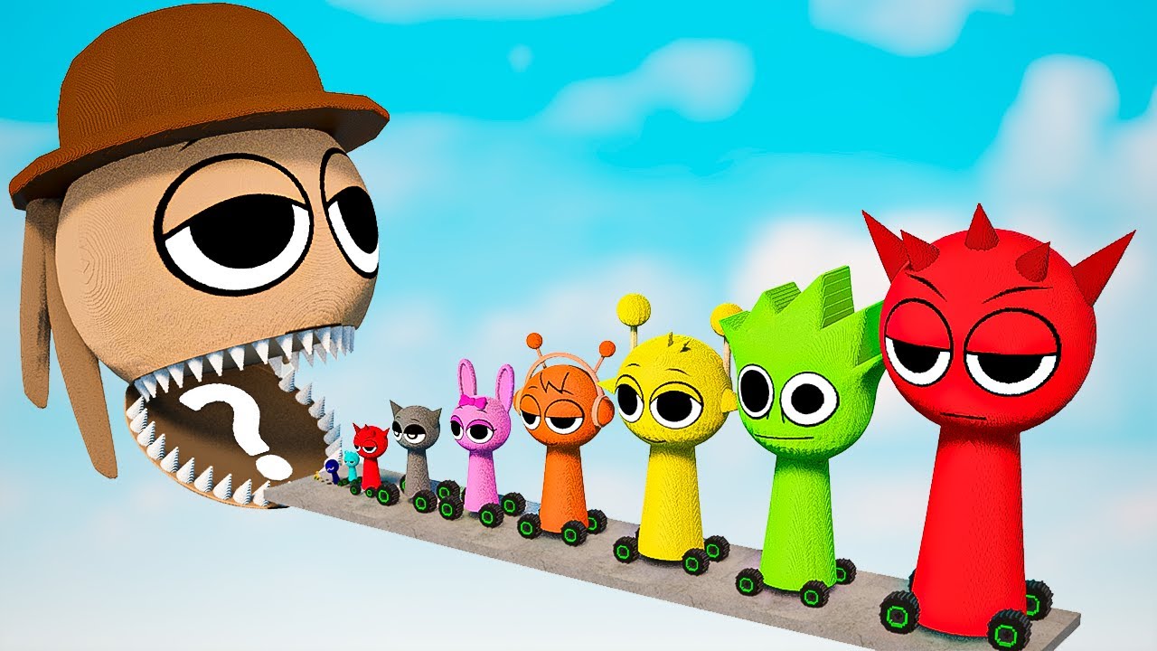 Big & Small INCREDIBOX Sprunki CARS Vs Giant Tan Sprunki | TEARDOWN