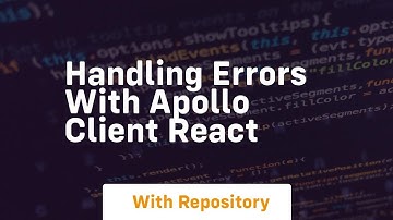 Handling errors with apollo client react