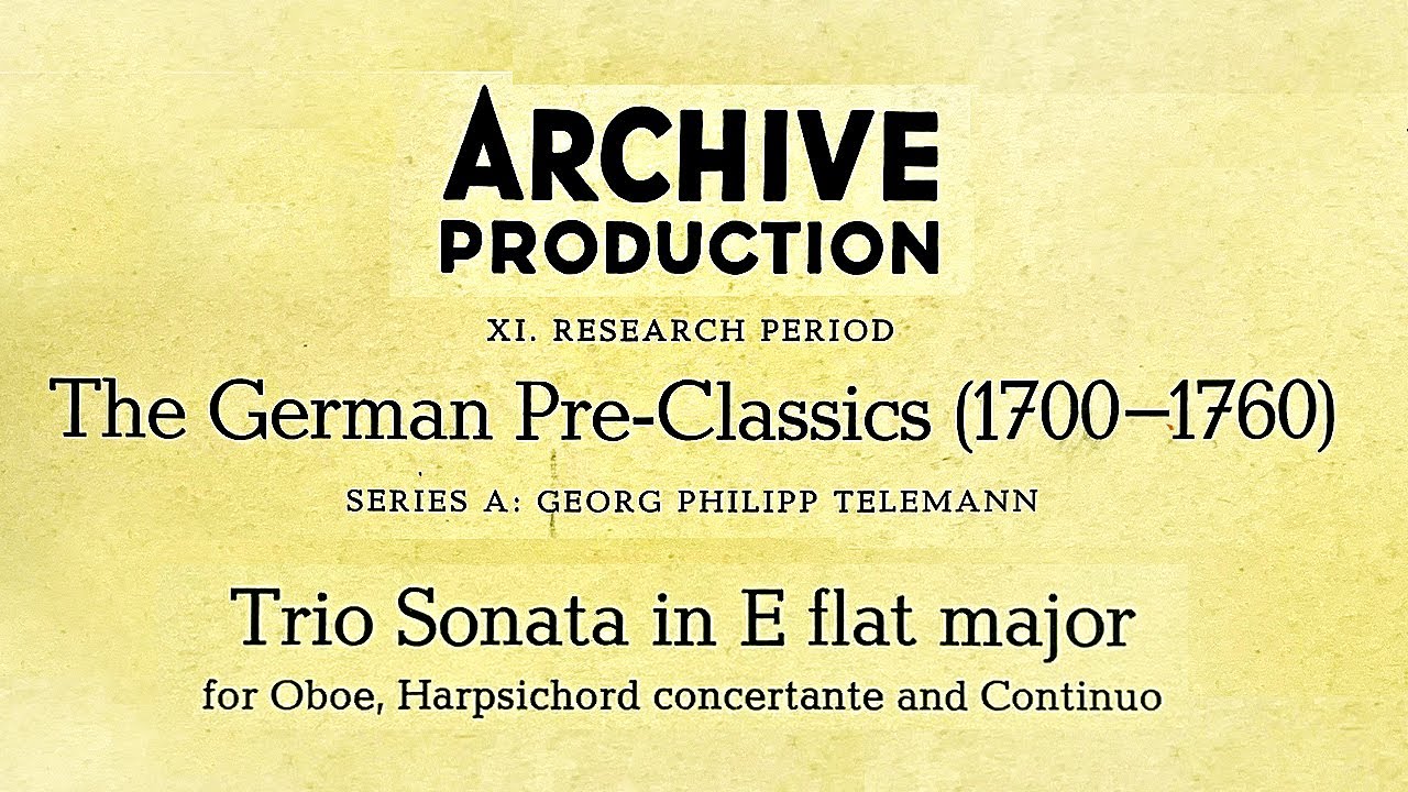 Telemann: Trio Sonata in E flat major TWV 42:Es3 - Archive Production  ARC 73198