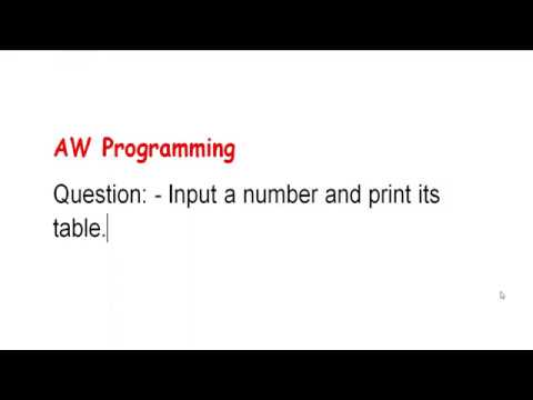 Print table of a number [JAVA]