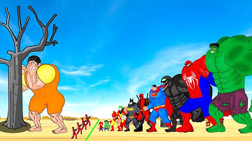 All Superheroes HULK & SPIDERMAN, IRONMAN, JOKER, VENOM Playing Squid Game 2 Animation|어몽어스 오징어 게임 2