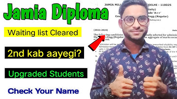 Jamia diploma waiting list 1 | jamia diploma engineering upgration list pdf