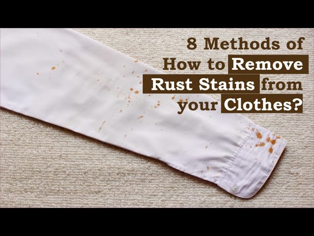 How To Remove Rust Stains From Clothes