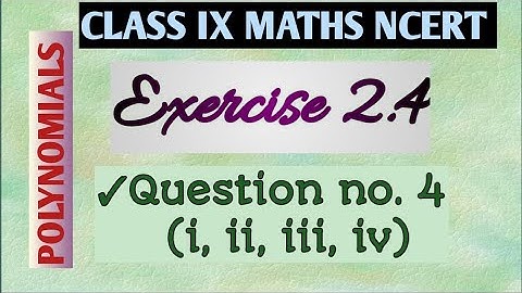 #ncert #class9 #chapter2 #Polynomials Exercise 2.4 Question no. 4 "Splitting middle term " |CBSE|