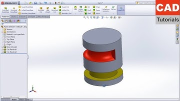SolidWorks Revolved Cut on Cylinder | SolidWorks Revolve Cut Axis of Revolution