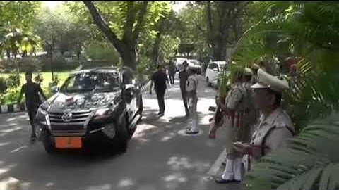 Andhra Pradesh Governor Abdul Nazeer arrives at Sri Venkateswara Vedic University for convocation