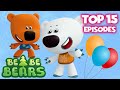 Be Be Bears 🐻🐨 BEST EPISODES 💛 TOP 15 in a row ⭐ Cartoons Collection 💙 Moolt Kids Toons Happy Bear