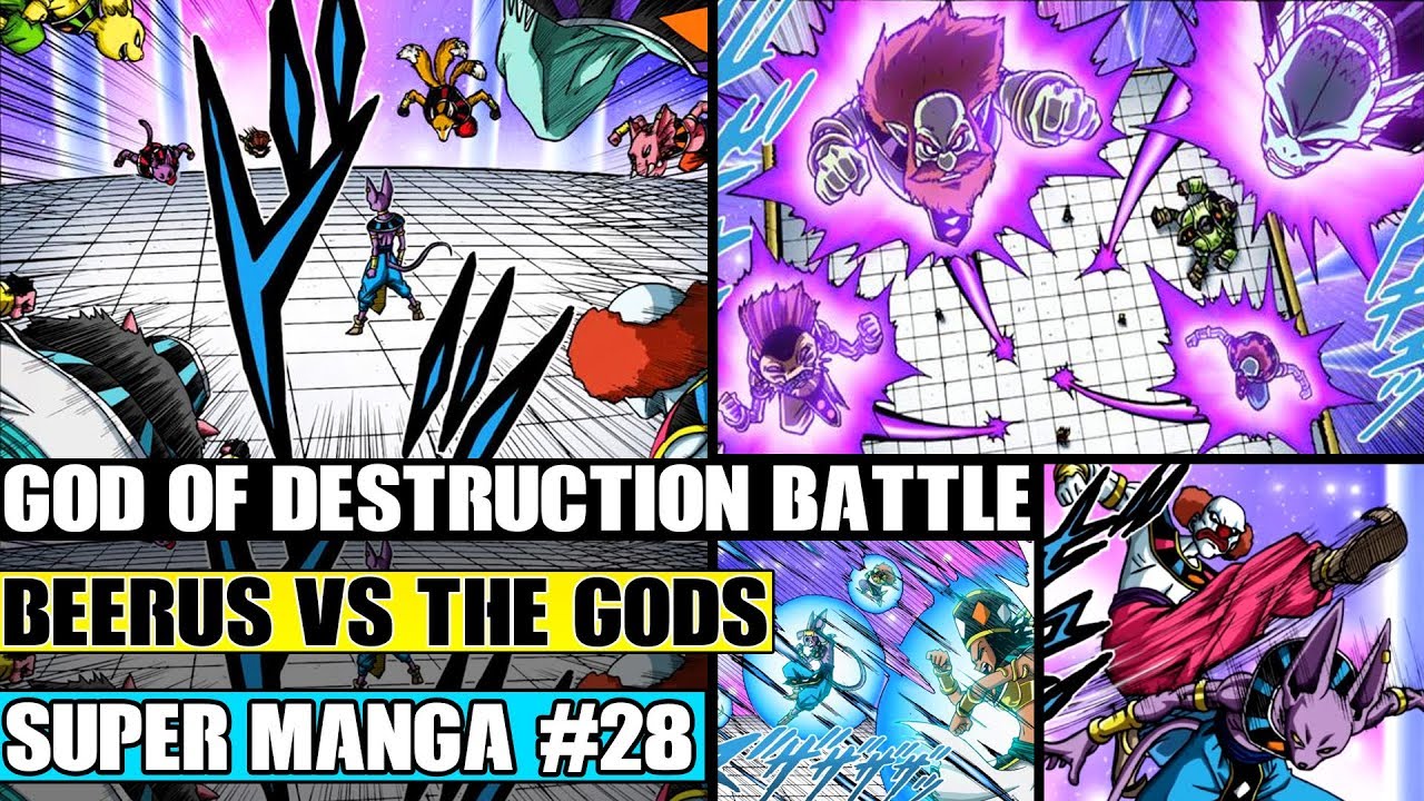 Beerus vs gods of destruction manga