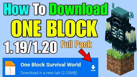 One Block Minecraft Download Android 1.19 | One Block Mediafire link