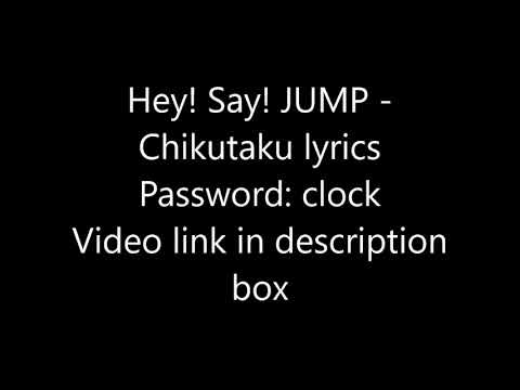 Hey Say Jump Chikutaku Lyrics Youtube