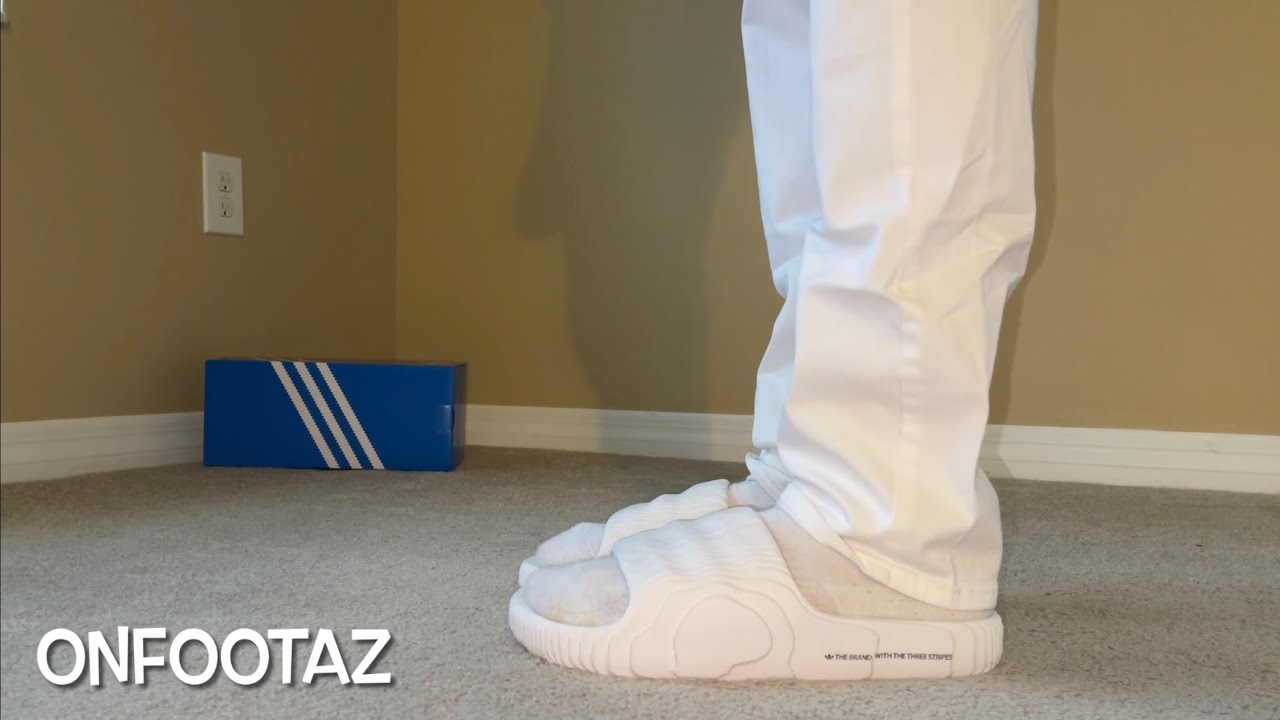 Adidas Adilette 22 Slides White - YouTube