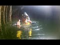 Exploración cenote escondido 2. Serpiente en el agua