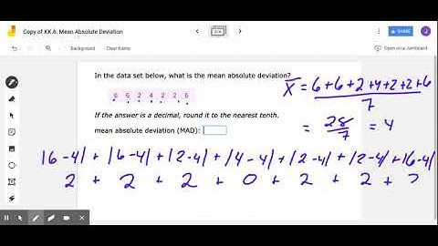 IXL A1 KK.6 Ex. 2: Mean Absolute Deviation - Google Jamboard