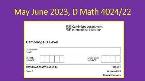 May June 2023, D Math 4024 22, Solution by Ferhan Mazher