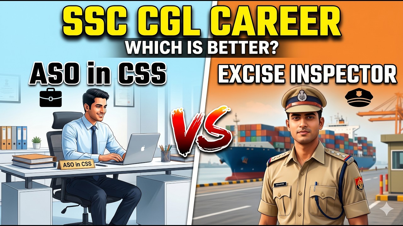 Cgl Css Post SSC CGL Career ASO in css vs excise inspector - YouTube